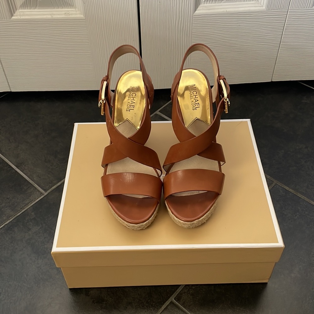 Michael Kors strappy wedge sandals